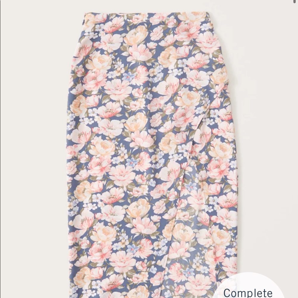 Abercrombie & Fitch Wrap Midi Skirt